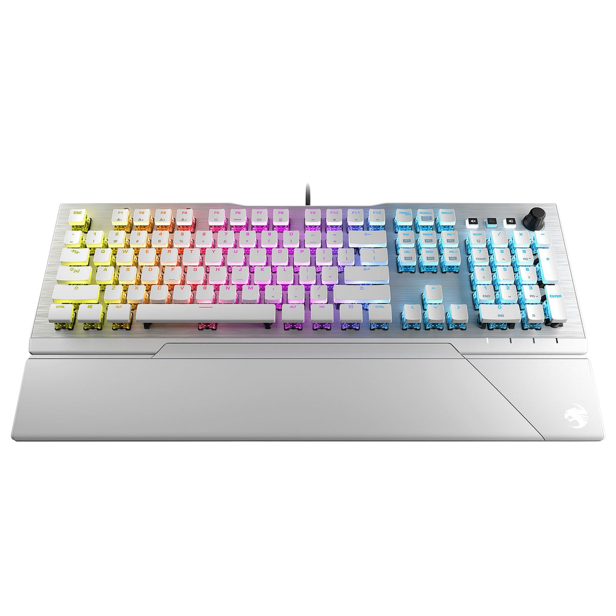 ROCCAT Vulcan 122 Silver White Aimo RGB Mechanical Gaming Keyboard (Brown Axis)